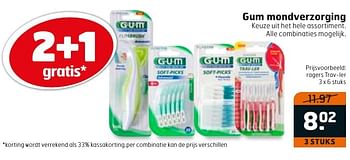 Aanbiedingen Gum mondverzorging ragers trav-ler - GUM - Geldig van 06/12/2016 tot 11/12/2016 bij Trekpleister