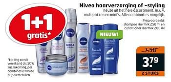 Aanbiedingen Shampoo hairmilk en conditioner hairmilk - Nivea - Geldig van 06/12/2016 tot 11/12/2016 bij Trekpleister