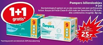 Aanbiedingen Pampers billendoekjes - Pampers - Geldig van 06/12/2016 tot 11/12/2016 bij Trekpleister