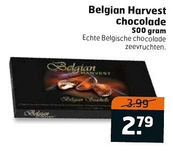 Aanbiedingen Belgian harvest chocolade - Belgian Harvest - Geldig van 06/12/2016 tot 11/12/2016 bij Trekpleister