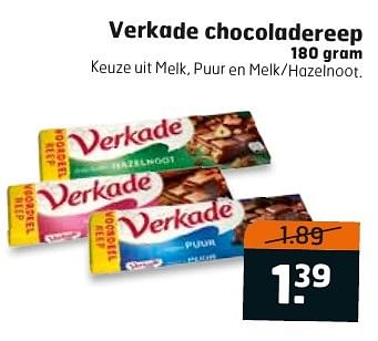 Aanbiedingen Verkade chocoladereep - Verkade - Geldig van 06/12/2016 tot 11/12/2016 bij Trekpleister