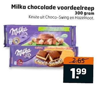 Aanbiedingen Milka chocolade voordeelreep - Milka - Geldig van 06/12/2016 tot 11/12/2016 bij Trekpleister