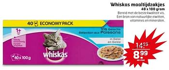 Aanbiedingen Whiskas maaltijdzakjes - Whiskas - Geldig van 06/12/2016 tot 11/12/2016 bij Trekpleister