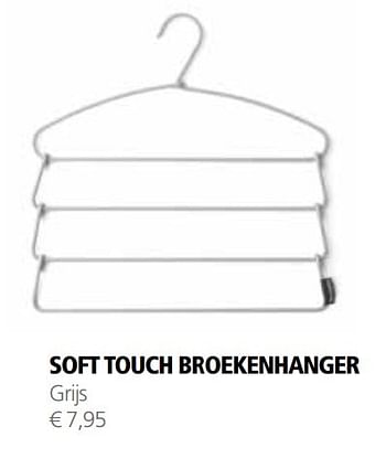 Aanbiedingen Soft touch broekenhanger - Brabantia - Geldig van 08/12/2016 tot 31/12/2016 bij Multi Bazar