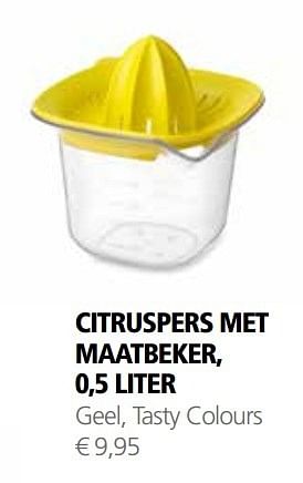 Aanbiedingen Citruspers met maatbeker, 0,5 liter - Brabantia - Geldig van 08/12/2016 tot 31/12/2016 bij Multi Bazar