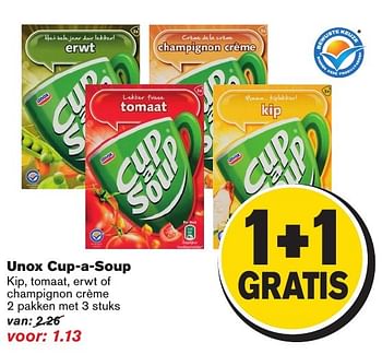 Aanbiedingen Unox cup-a-soup - Unox - Geldig van 07/12/2016 tot 13/12/2016 bij Hoogvliet