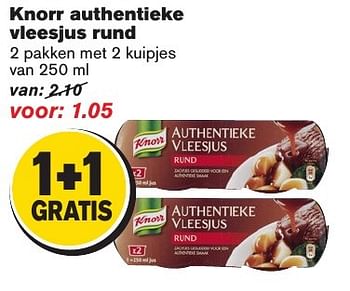 Aanbiedingen Knorr authentieke vleesjus rund - Knorr - Geldig van 07/12/2016 tot 13/12/2016 bij Hoogvliet