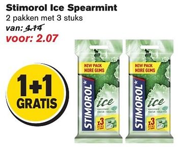 Aanbiedingen Stimorol ice spearmint - Stimorol - Geldig van 07/12/2016 tot 13/12/2016 bij Hoogvliet
