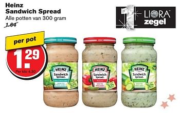 Aanbiedingen Heinz sandwich spread - Heinz - Geldig van 07/12/2016 tot 13/12/2016 bij Hoogvliet