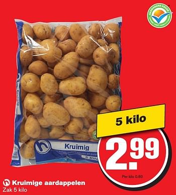 Aanbiedingen Kruimige aardappelen - Huismerk - Hoogvliet - Geldig van 07/12/2016 tot 13/12/2016 bij Hoogvliet