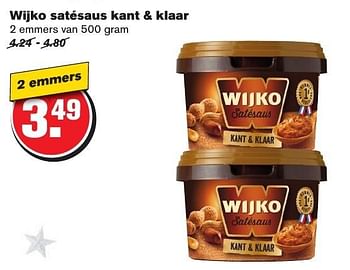 Aanbiedingen Wijko satésaus kant + klaar - Wijko - Geldig van 07/12/2016 tot 13/12/2016 bij Hoogvliet