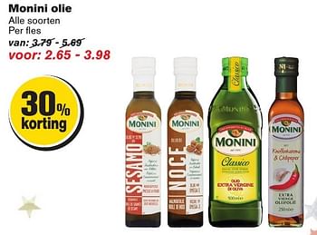 Aanbiedingen Monini olie - Monini - Geldig van 07/12/2016 tot 13/12/2016 bij Hoogvliet