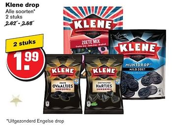 Aanbiedingen Klene drop - Klene - Geldig van 07/12/2016 tot 13/12/2016 bij Hoogvliet