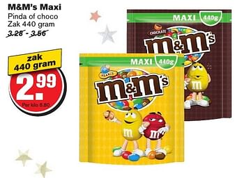 Aanbiedingen M+m`s maxi pinda of choco - M&amp;M', s - Geldig van 07/12/2016 tot 13/12/2016 bij Hoogvliet