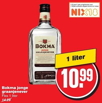 Aanbiedingen Bokma jonge graanjenever - BOKMA - Geldig van 07/12/2016 tot 13/12/2016 bij Hoogvliet