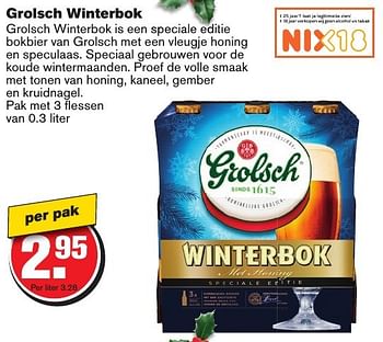 Aanbiedingen Grolsch winterbok - Grolsch - Geldig van 07/12/2016 tot 13/12/2016 bij Hoogvliet