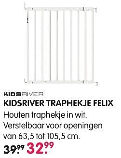 Aanbiedingen Kidsriver traphekje felix - Kidsriver - Geldig van 06/12/2016 tot 15/12/2016 bij Prenatal