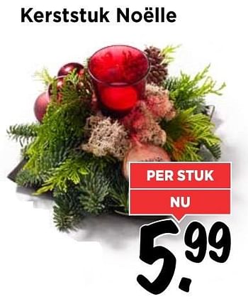 Aanbiedingen Kerststuk noëlle - Huismerk Vomar - Geldig van 11/12/2016 tot 17/12/2016 bij Vomar