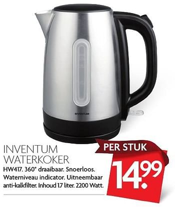 Aanbiedingen Inventum waterkoker - Inventum - Geldig van 11/12/2016 tot 17/12/2016 bij Deka Markt