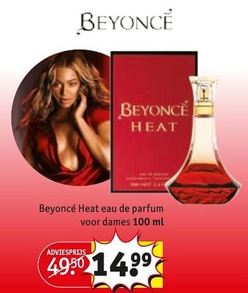 Aanbiedingen Beyoncé heat eau de parfum voor dames - Beyoncé Heat - Geldig van 11/12/2016 tot 17/12/2016 bij Kruidvat