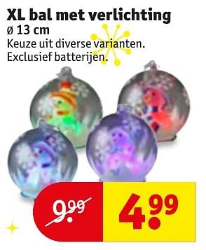 Aanbiedingen Xl bal met verlichting - Huismerk - Kruidvat - Geldig van 11/12/2016 tot 17/12/2016 bij Kruidvat