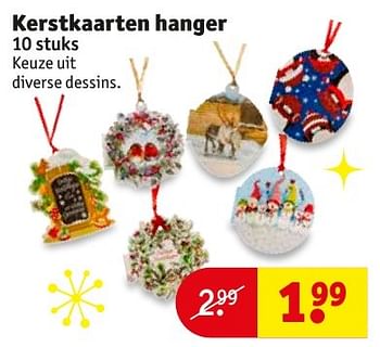 Aanbiedingen Kerstkaarten hanger - Huismerk - Kruidvat - Geldig van 11/12/2016 tot 17/12/2016 bij Kruidvat