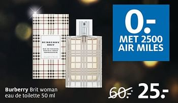 Aanbiedingen Burberry brit woman eau de toilette 50 ml - Burberry Brit - Geldig van 05/12/2016 tot 18/12/2016 bij Etos