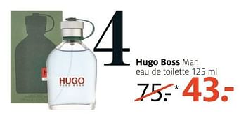 Aanbiedingen Hugo boss man eau de toilette 125 ml - Hugo Boss - Geldig van 05/12/2016 tot 18/12/2016 bij Etos