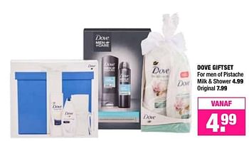 Aanbiedingen Dove giftset for men of pistache milk + shower - Dove - Geldig van 05/12/2016 tot 18/12/2016 bij Big Bazar