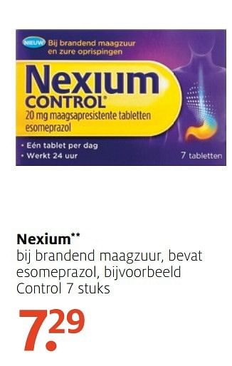 Aanbiedingen Nexium control - Nexium - Geldig van 05/12/2016 tot 18/12/2016 bij Etos