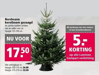 Aanbiedingen Nordmann kerstboom gezaagd - Huismerk - Welkoop - Geldig van 05/12/2016 tot 18/12/2016 bij Welkoop