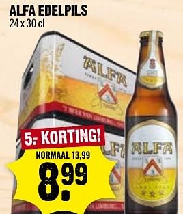 Aanbiedingen Alfa edelpils - Alfa - Geldig van 11/12/2016 tot 18/12/2016 bij Dirk III