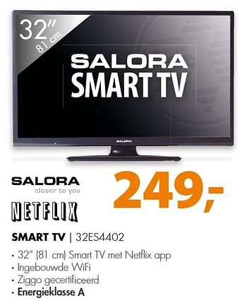 Aanbiedingen Salora smart tv 32es4402 - Salora - Geldig van 11/12/2016 tot 18/12/2016 bij Expert