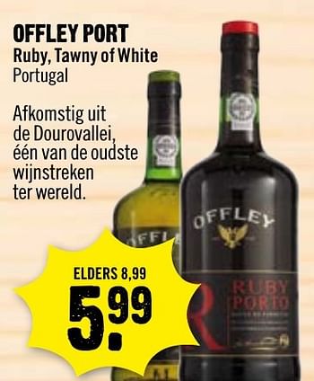 Aanbiedingen Offley port ruby, tawny of white portugal - Offley - Geldig van 11/12/2016 tot 18/12/2016 bij Dirk III