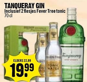 Aanbiedingen Tanqueray gin inclusief 2 flesjes fever tree tonic - Tanqueray - Geldig van 11/12/2016 tot 18/12/2016 bij Dirk III