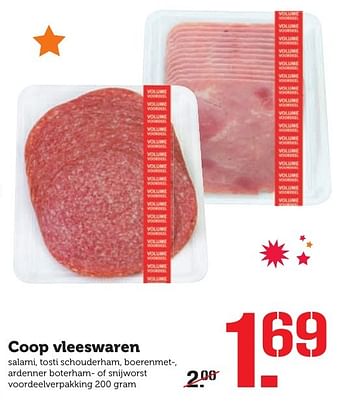 Aanbiedingen Coop vleeswaren - Huismerk - Coop - Geldig van 12/12/2016 tot 18/12/2016 bij Coop