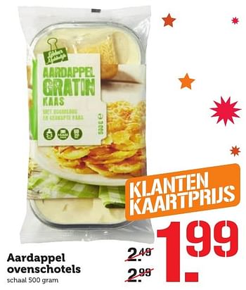 Aanbiedingen Aardappel ovenschotels - Huismerk - Coop - Geldig van 12/12/2016 tot 18/12/2016 bij Coop