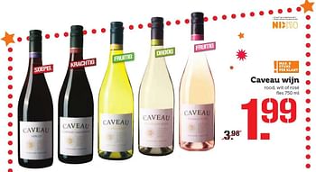Aanbiedingen Caveau wijn rood, wit of rosé - Witte wijnen - Geldig van 12/12/2016 tot 18/12/2016 bij Coop