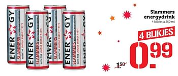 Aanbiedingen Slammers energydrink - Slammers - Geldig van 12/12/2016 tot 18/12/2016 bij Coop