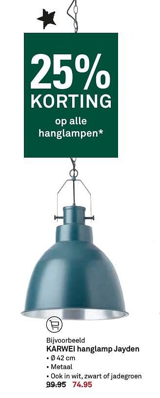 Aanbiedingen Karwei hanglamp jayden - Huismerk Karwei - Geldig van 12/12/2016 tot 18/12/2016 bij Karwei