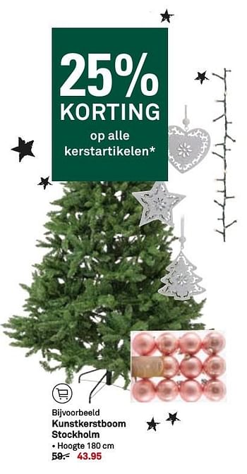 Aanbiedingen Kunstkerstboom stockholm - Huismerk Karwei - Geldig van 12/12/2016 tot 18/12/2016 bij Karwei