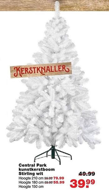 Aanbiedingen Central park kunstkerstboom stirling wit - Huismerk - Praxis - Geldig van 12/12/2016 tot 18/12/2016 bij Praxis