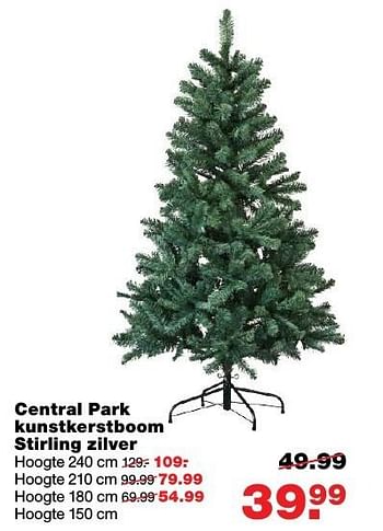 Aanbiedingen Central park kunstkerstboom stirling zilver - Huismerk - Praxis - Geldig van 12/12/2016 tot 18/12/2016 bij Praxis