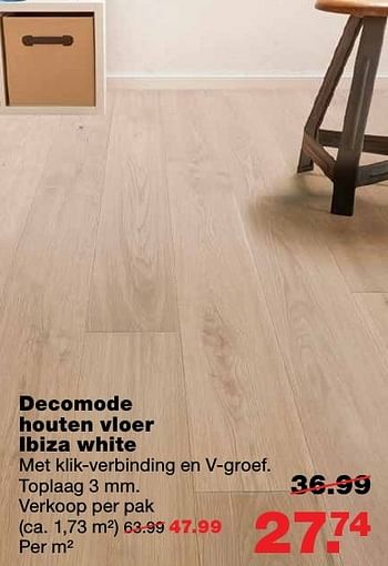 Aanbiedingen Decomode houten vloer ibiza white - DecoMode - Geldig van 12/12/2016 tot 18/12/2016 bij Praxis