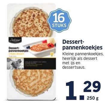 Aanbiedingen Dessertpannenkoekjes - Delicieux - Geldig van 12/12/2016 tot 18/12/2016 bij Lidl