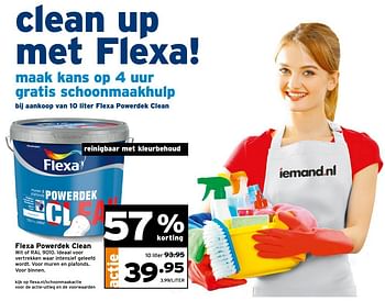 Aanbiedingen Flexa powerdek clean - Flexa - Geldig van 12/12/2016 tot 18/12/2016 bij Gamma