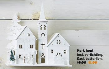 Aanbiedingen Kerk hout - Huismerk - Gamma - Geldig van 12/12/2016 tot 18/12/2016 bij Gamma