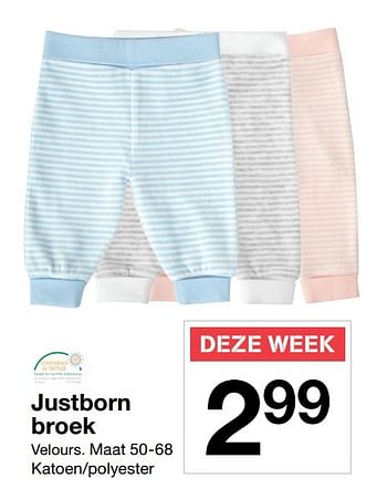 Aanbiedingen Justborn broek - Huismerk - Zeeman  - Geldig van 17/12/2016 tot 23/12/2016 bij Zeeman