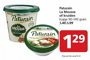 Aanbiedingen Paturain la mousse of kruiden - Paturain - Geldig van 12/12/2016 tot 18/12/2016 bij Jan Linders