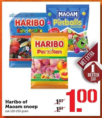 Aanbiedingen Haribo of maoam snoep - Haribo - Geldig van 12/12/2016 tot 18/12/2016 bij Coop